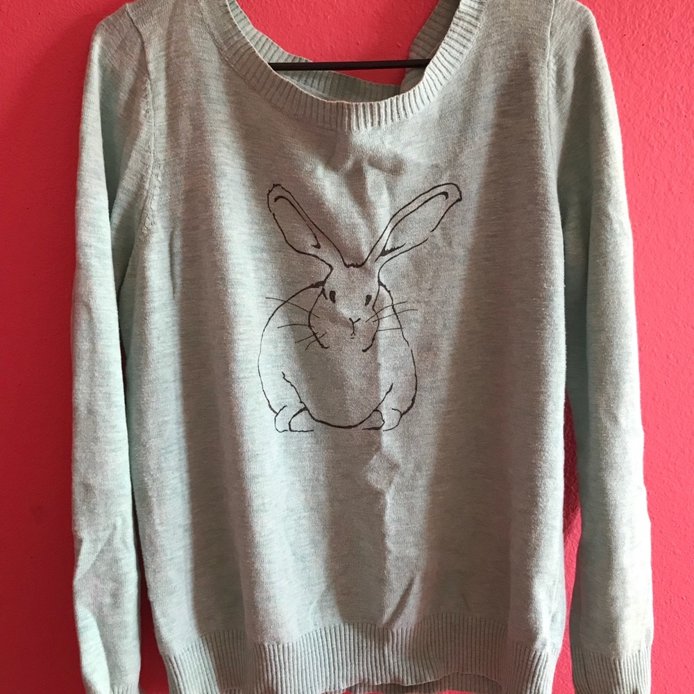 Mint bunny sweater